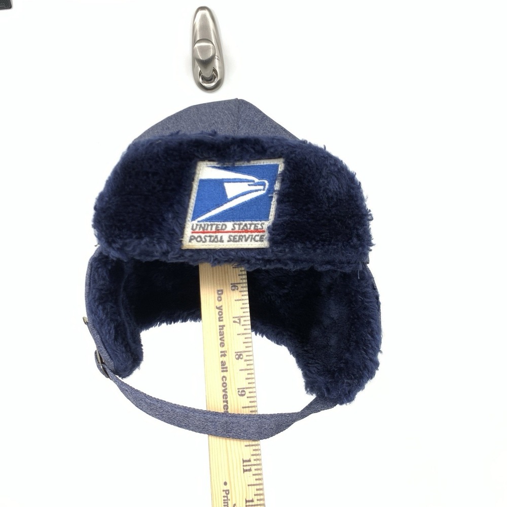 USPS United States Postal Service Hat XL Trapper Flaps Chin Strap Mail Carrier